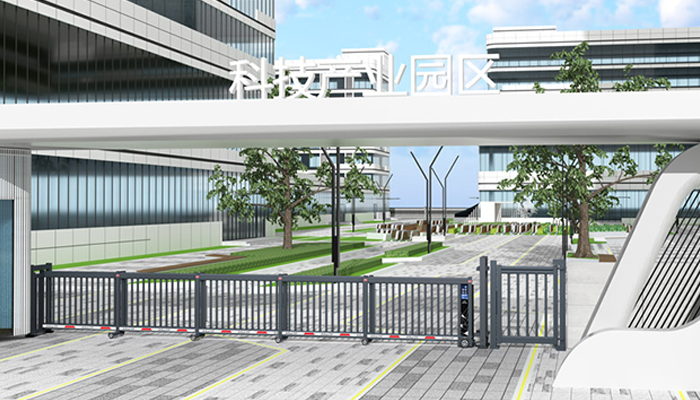 某科技產(chǎn)業(yè)園區(qū)采用 “安快” 柵欄款段滑門效果圖